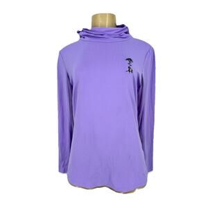 Ibkul Medium Women Mock Neck Long Sleeve UPF 50 T-shirt Vented CUSTOMIZED H82